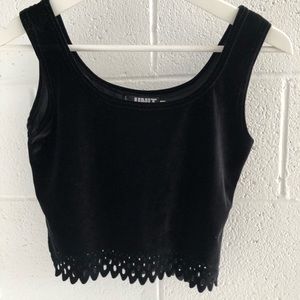 Velvet cropped top